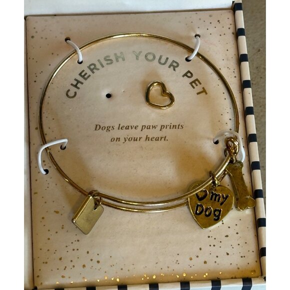 Sailor Jane Dog Theme Gold Bracelet Charm Jewelry Set (READ-Missing Earring) - Picture 4 of 6